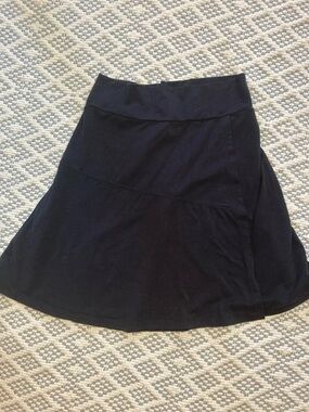 Athleta Black A-Line Wrap Skirt with Logo and Back Pocket Medium 818767